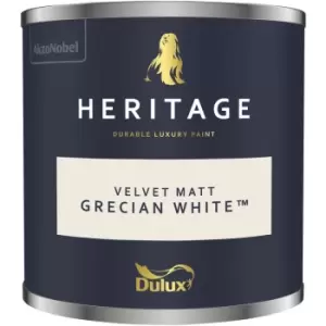 Dulux Heritage Velvet Matt Grecian White Matt Emulsion Paint 125ml
