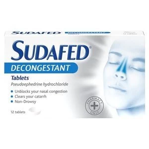 Sudafed Decongestant Tablets 12s
