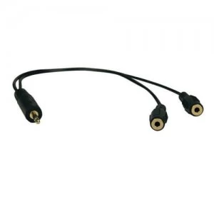 Tripp Lite 3.5mm Mini Stereo Cable adapter Y Splitter for Speakers and