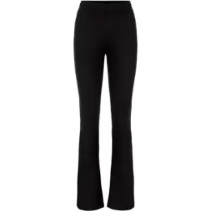 Pieces Rib Jersey Flare Trouser - Black