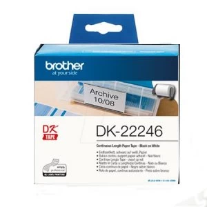 Brother DK-22246 Continuous Label Tape (103mm x 30.48m) Black on White