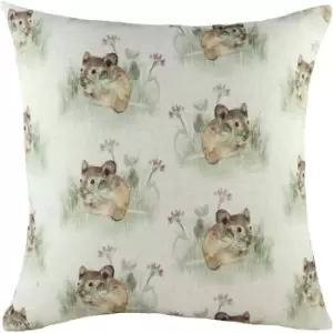 Evans Lichfield Hedgerow Mouse Cushion Cover (One Size) (Brown/Green) - Brown/Green