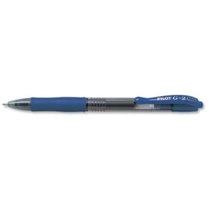 Pilot G210 Gel Rollerball Pen Refillable Medium 1.0mm Tip 0.6mm Line Blue Pack of 12