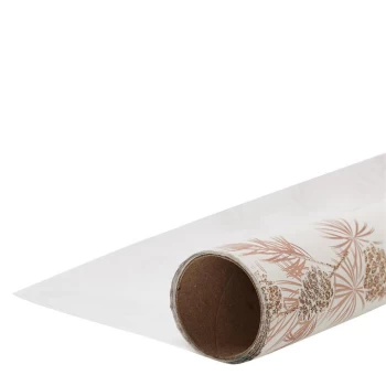 The Unique Paper Company Golden Stars Xmas Wrap 2m - Pine Cones