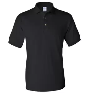 Gildan Adult DryBlend Jersey Short Sleeve Polo Shirt (S) (Black)