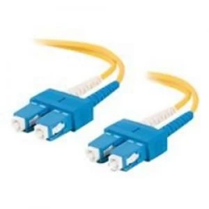 C2G 3m SC-SC 9/125 OS1 Duplex Singlemode PVC Fibre Optic Cable (LSZH) - Yellow