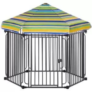 Pawhut Heavy-Duty Outdoor Kennel W/ Weather-Resistant Roof