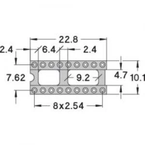 IC socket Contact spacing 7.62mm Number of pins 18 Preci Dip