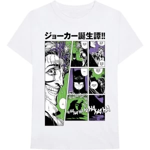 DC Comics - Joker Sweats Manga Unisex Small T-Shirt - White