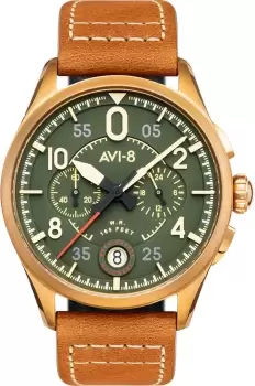 AVI-8 Watch Spitfire Lock Chronograph Bronze Green