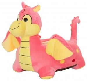 Liberty House Toys Plush Dragon Riding Chair Pink.