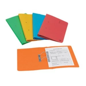 Elba Strongline Foolscap Transfer Spring File 320gsm Assorted Pack of 10