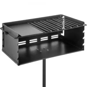 VEVOR Outdoor Park Style Grill Park Style Charcoal Grill Carbon Steel Park Style BBQ Grill Adjustable Park Charcoal Grill with Stainless Steel Grate O