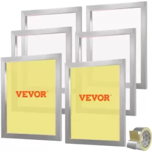 VEVOR Screen Printing Kit, 6 Pieces Aluminum Silk Screen Printing Frames, 20x24inch Silk Screen Printing Frame with 110 Count Mesh, High Tension