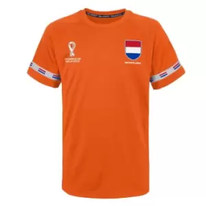 Fifa World Cup Qatar 2022 Holland Mens T-Shirt in Orange