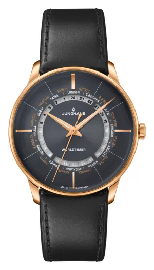 Junghans Meister Worldtimer Sapphire Crystal Stainless Watch