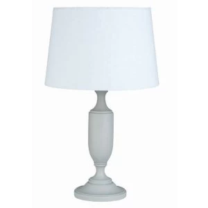 The Lighting and Interiors Group Eltham Wooden Table Lamp - French Grey