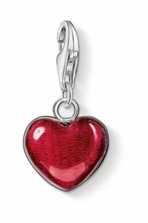 Ladies Thomas Sabo Sterling Silver Charm Club Red Heart Charm 0783-007-10