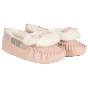 Barbour Womens Darcie Slippers Pink Suede 6