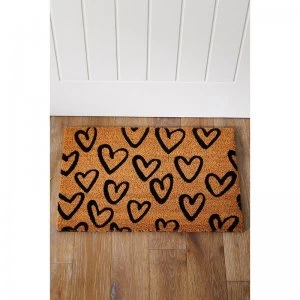 Astley Hearts Printed Coir Mat