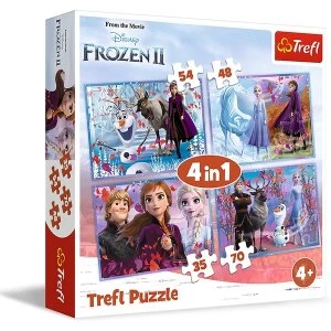 4 in 1 Frozen 2 Jigsaw Puzzle - 70 Pieces