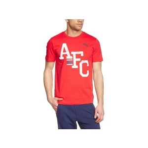 Arsenal Puma AFC T Shirt Red Small