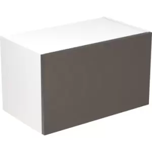 Kitchen Kit Flatpack Slab Kitchen Cabinet Wall Bridge Unit Super Gloss 600mm in Graphite MFC