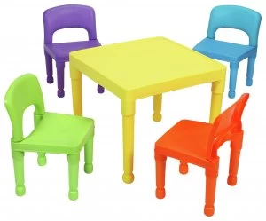 Liberty House Multicoloured Nursery Table and 4 Chairs.