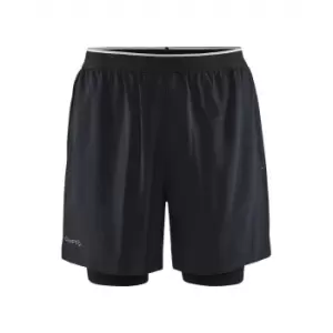 Craft Mens ADV Charge Stretch 2 in 1 Shorts (XL) (Black)