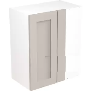 Kitchen Kit Flatpack Shaker Kitchen Cabinet Wall Blind Corner Unit Ultra Matt 600mm in Light Grey MFC