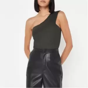 Missguided Asymetric Bodysuit - Green