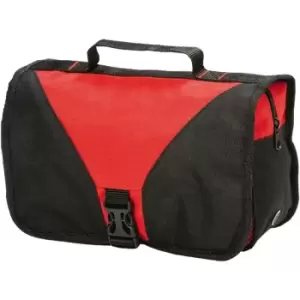 Bristol Folding Travel Toiletry Bag - 4 Litres (One Size) (Red/Black) - Shugon