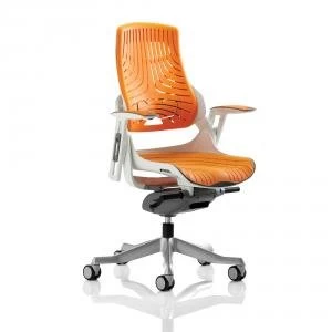 Adroit Zure Executive Chair With Arms Elastomer Gel Orange Ref