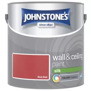 Johnstones Vinyl Silk Emulsion Rich Red 2.5 Litre
