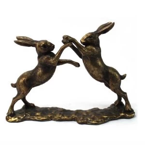 Bronzed Boxing Hares Ornament By Lesser & Pavey