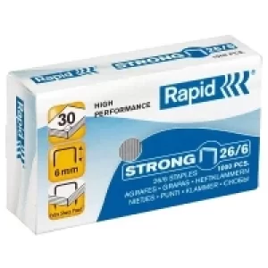 Rapid 26/6 Standard Galvanized Staples 1000 Pack