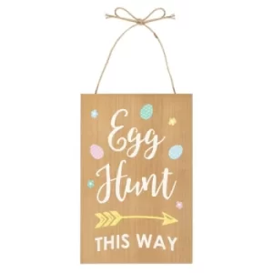 Easter Egg Hunt MDF Hanging Sign