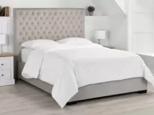 LPD Cavendish 5ft King Size Beige Upholstered Fabric Bed Frame