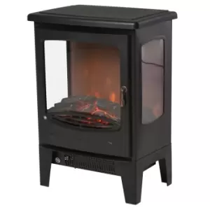 Etna 900/1800W Freestanding Electric Fireplace with Adjustable Artificial Flame