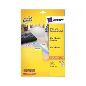 Avery Mini Address Labels 38 x 21mm White Pack of 16250 L7651-250