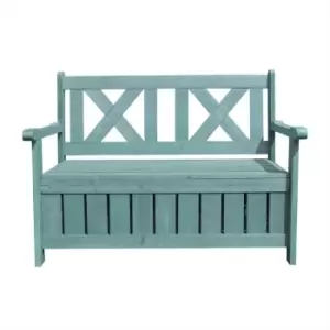 Jack Stonehouse Seated Outdoor Wooden Storage Bench - Green