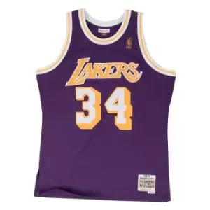 Mitchell And Ness Nba Swingman Jersey La Lakers 96 - Shaquille O'neal, Purple / Yellow, Male, Basketball Jerseys, SMJYGS18178-LALPURP96SON
