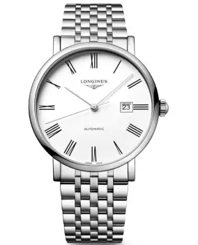 Longines Elegant Collection White Dial Steel Unisex Watch L4.911.4.11.6 L4.911.4.11.6