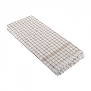 Daily Dining 2 Pack Checked Tea Towel - Mocha