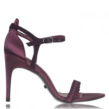 Reiss Linette Strap Heeled Sandals - Purple Suede