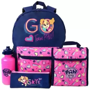 Paw Patrol Girls Backpack Set (Pack Of 4) (One Size) (Pink/Navy)
