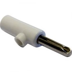 Jack plug Plug straight Pin diameter 4mm White Schnepp