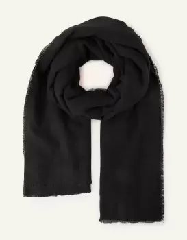 Accessorize Womens Black Grace Super-Soft Blanket Scarf, Size: 100x180cm