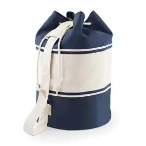 Quadra Canvas Duffel Bags - 30 Litres (One Size) (French Navy/Off White)