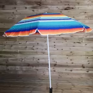 1.7m Lightweight Portable Parasol Umbrella for Camping Beach and Garden in Multicoloured